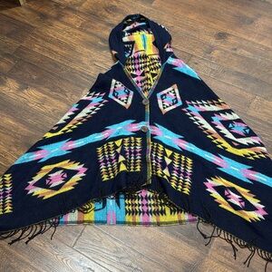 Billabong Aztec sweater poncho